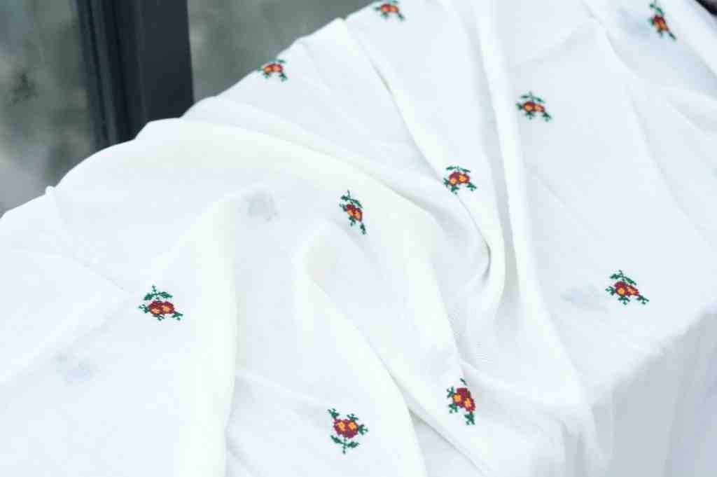 White Embroidered Chadder