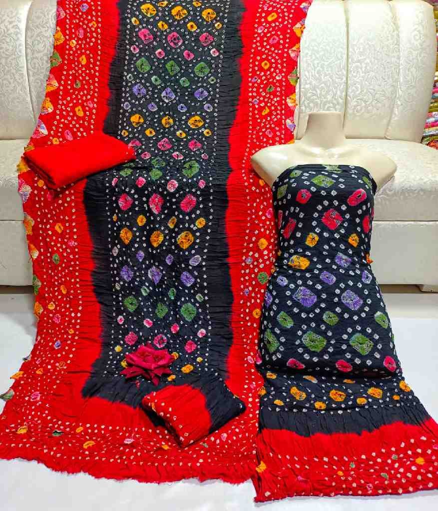Traditional Handmade Rajasthani Chunri (3-Piece)