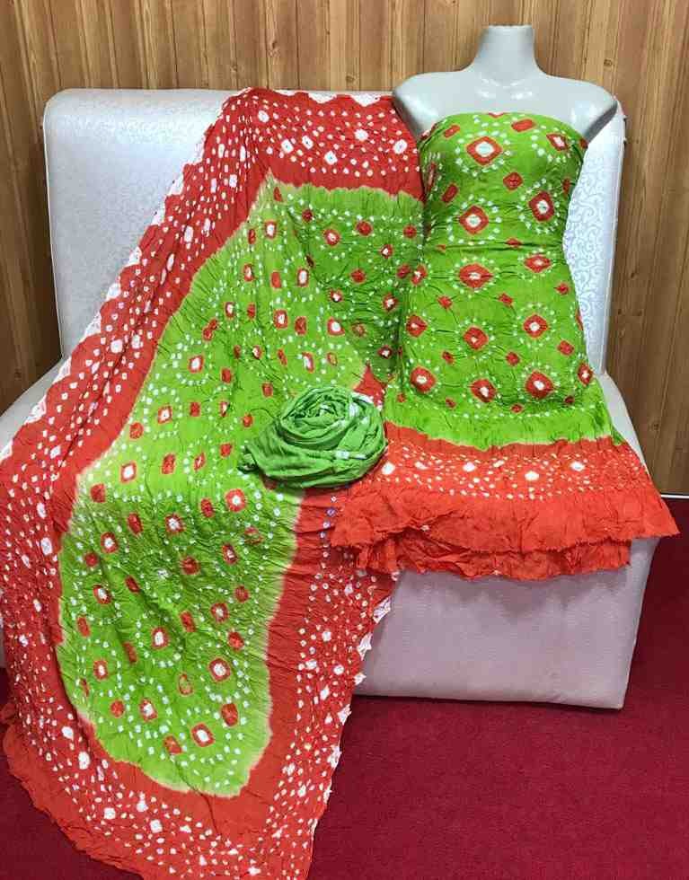 Traditional Handmade Rajasthani Chunri (3-Piece)