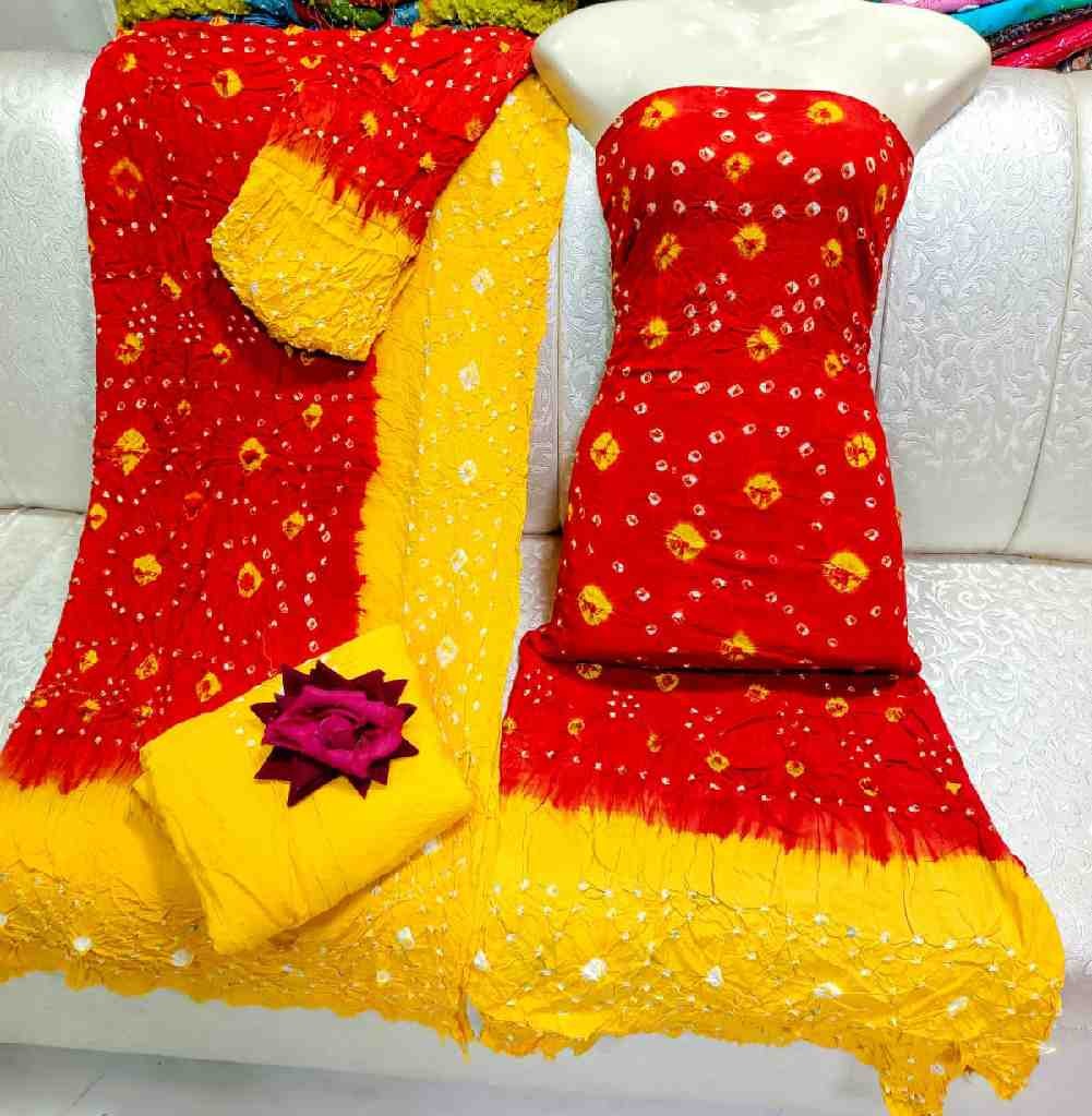 Traditional Handmade Rajasthani Chunri (3-Piece)