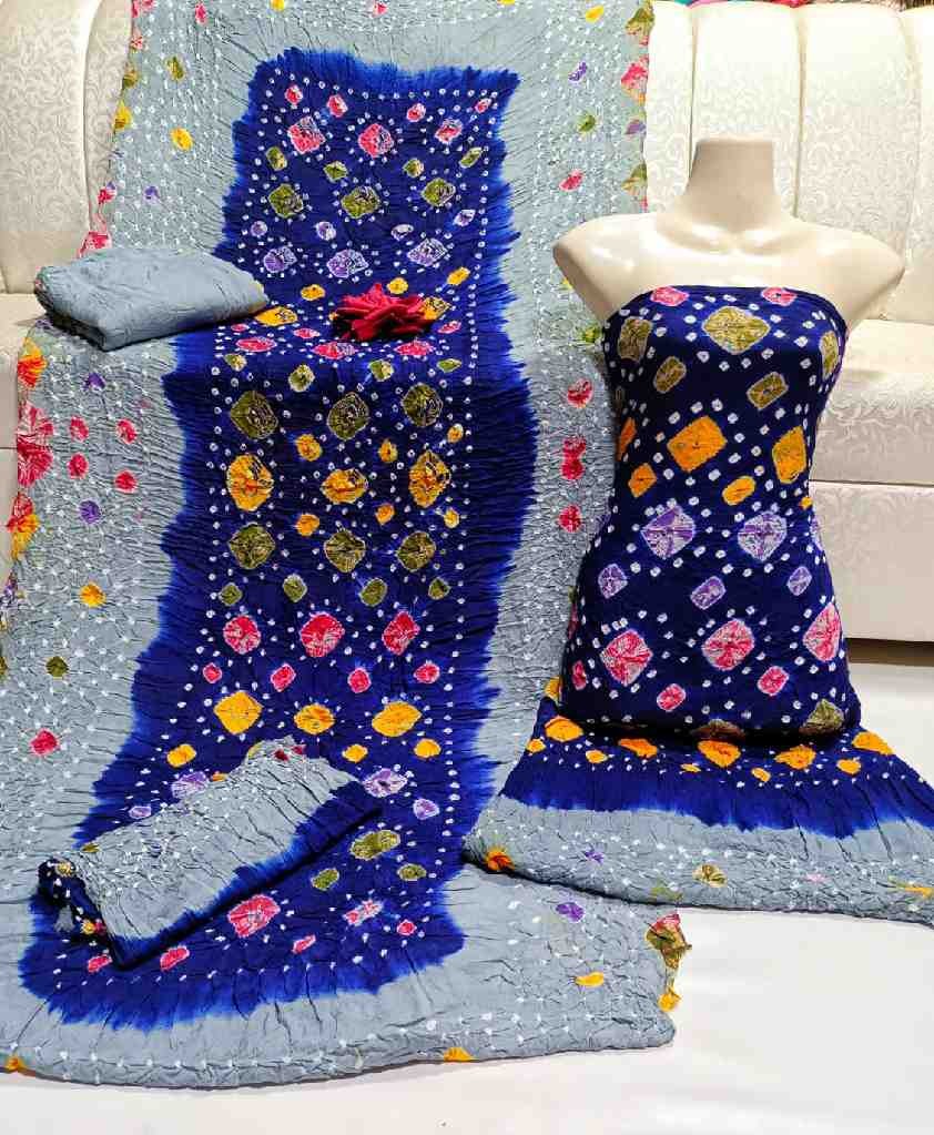 Traditional Handmade Rajasthani Chunri (3-Piece)
