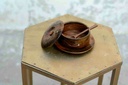 Wooden Sugar Pot with Spoon