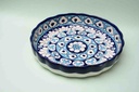 Blue Pottery Apple Dish