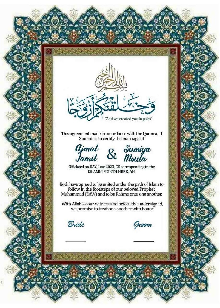 Nikkah Nama