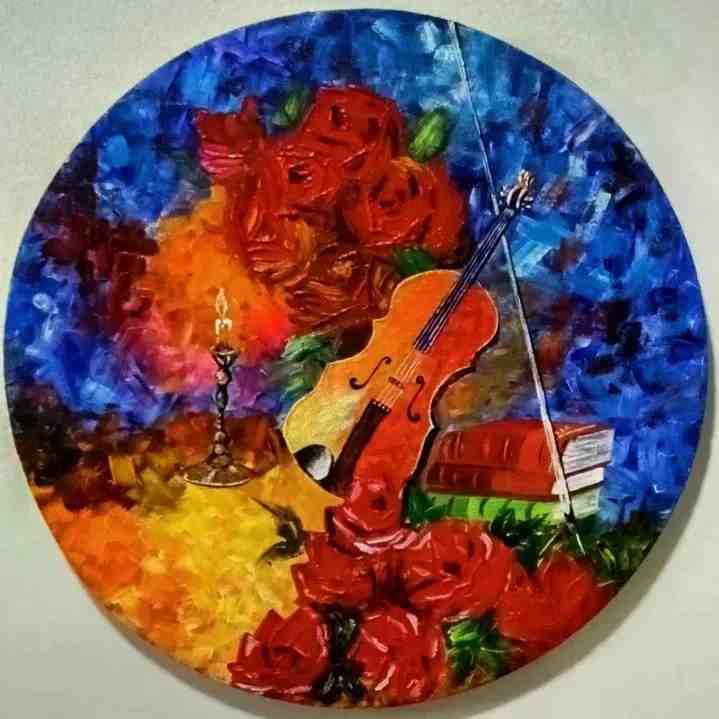 Abstract Guitar Painting