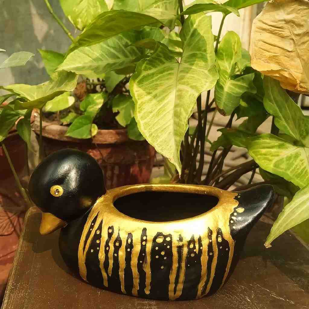 Hand Painted Clay Ducks