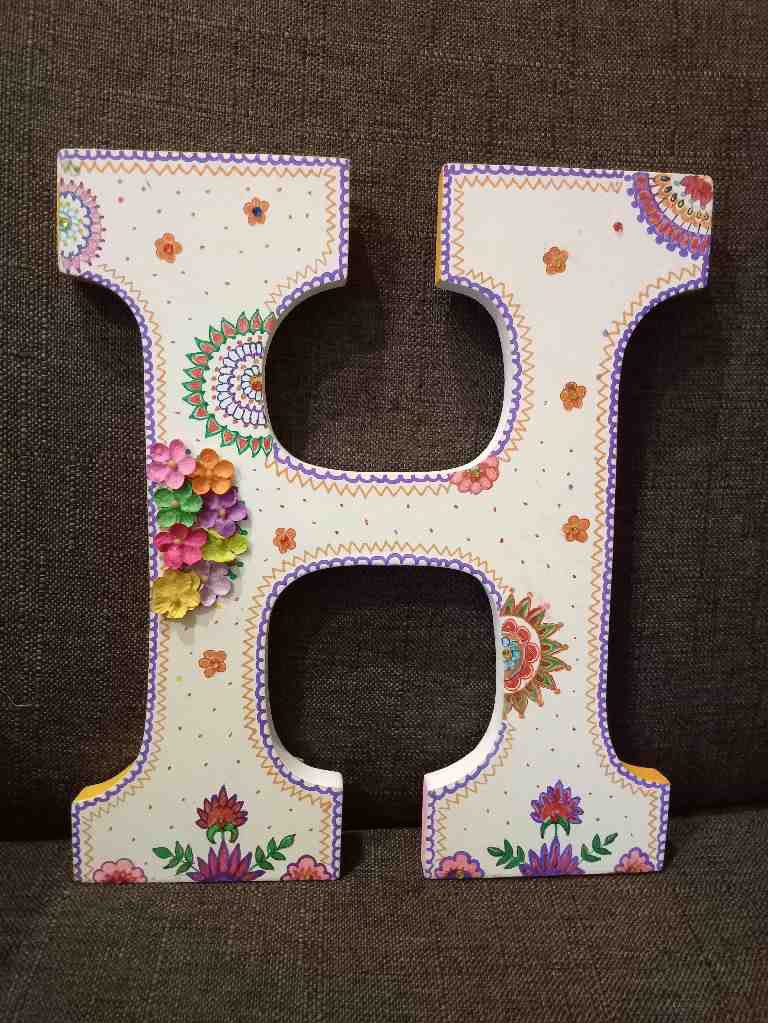 Hand Painted Wooden Letter