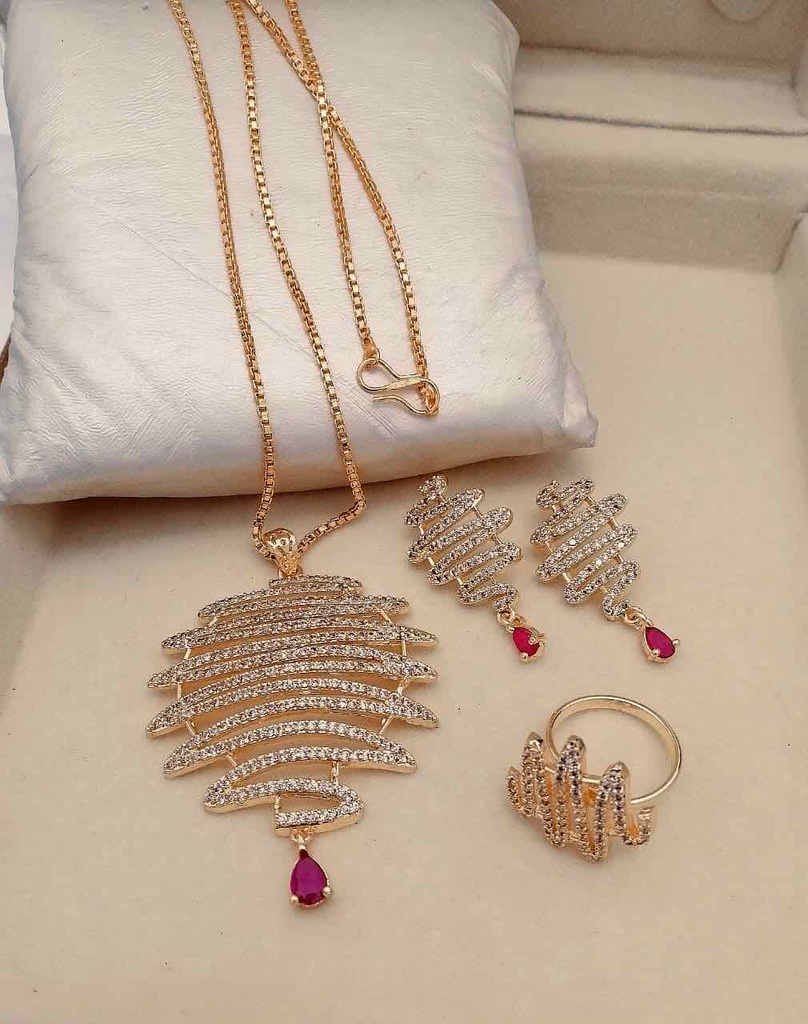 Diamond Style Locket Set