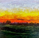 Mini Palette Knife Painting Sunrise