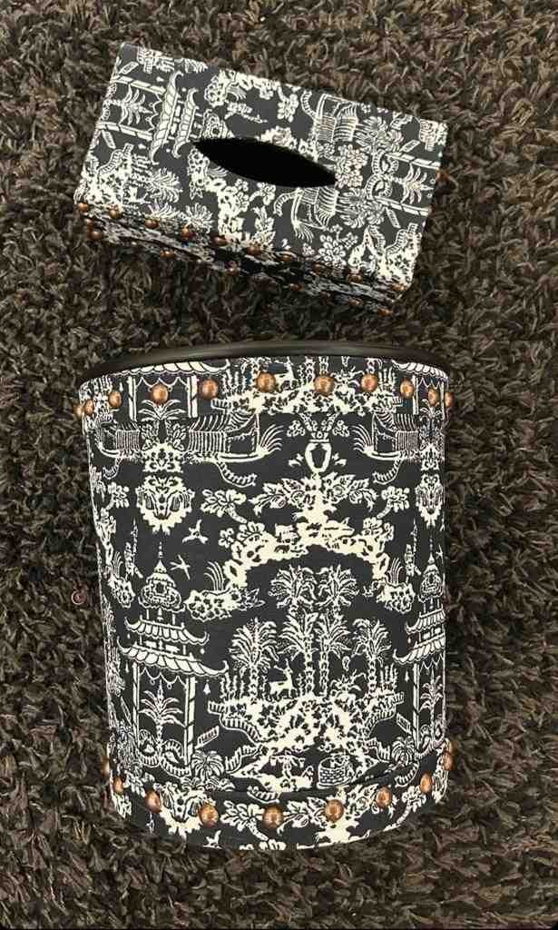 Tissue box & Dustbin - Set of 2