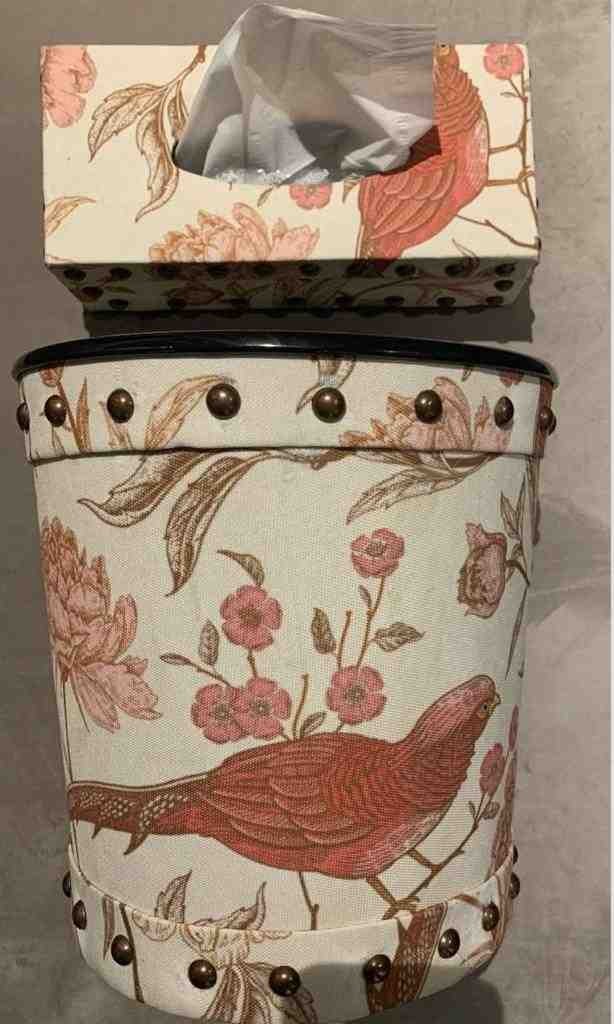 Tissue box & Dustbin - Set of 2