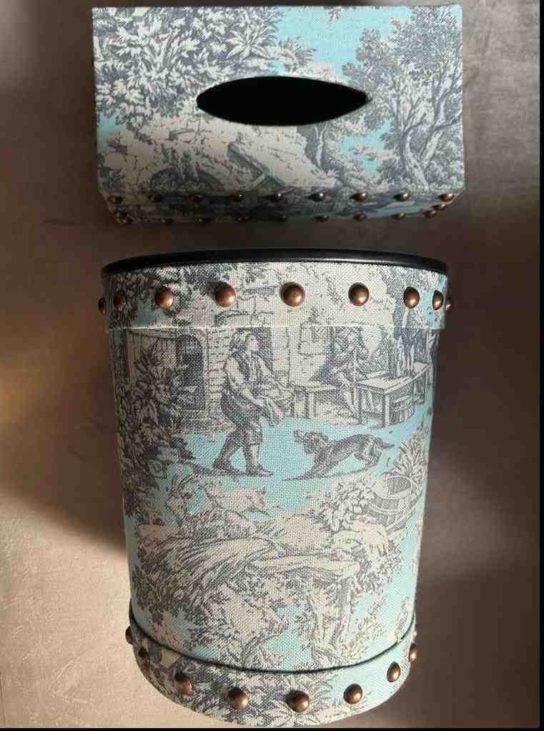 Tissue box & Dustbin - Set of 2