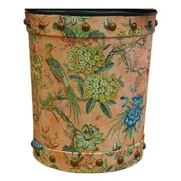 Pink Floral Dustbin