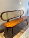 Rattan Bench with back 