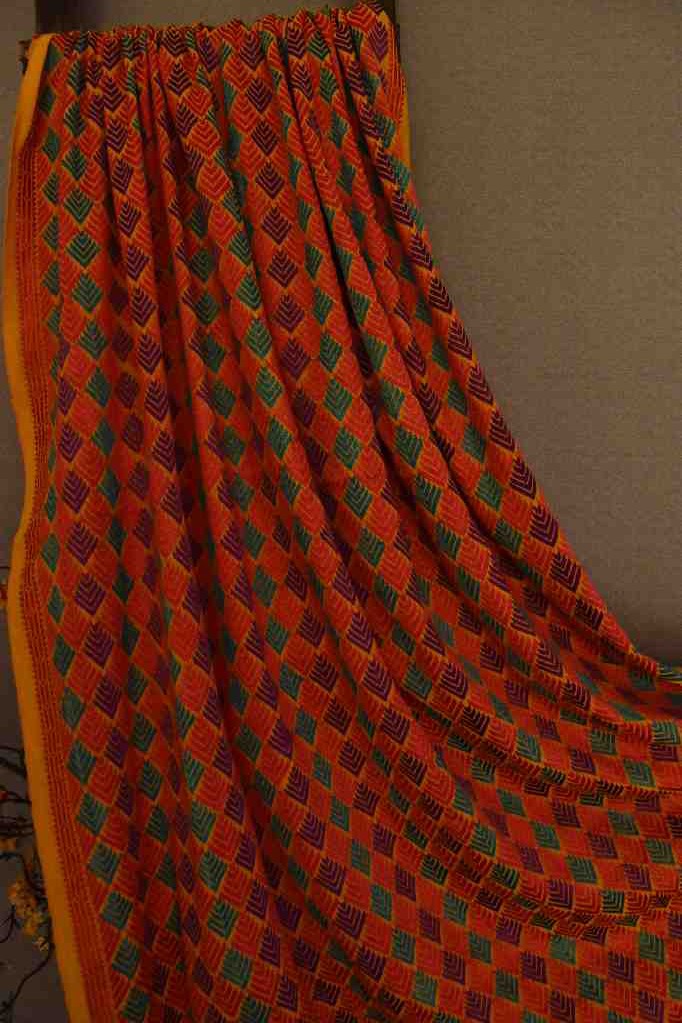 Orange Pink Shawl