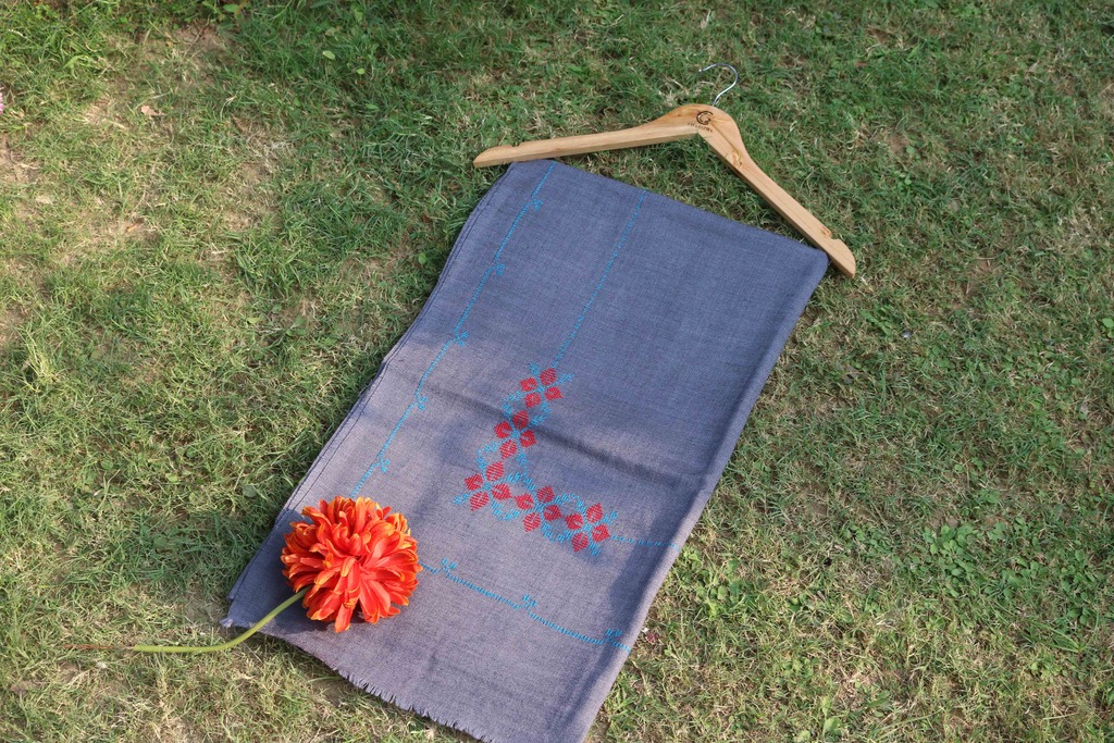 Swati Khaddi Embroidered Wool Shawl