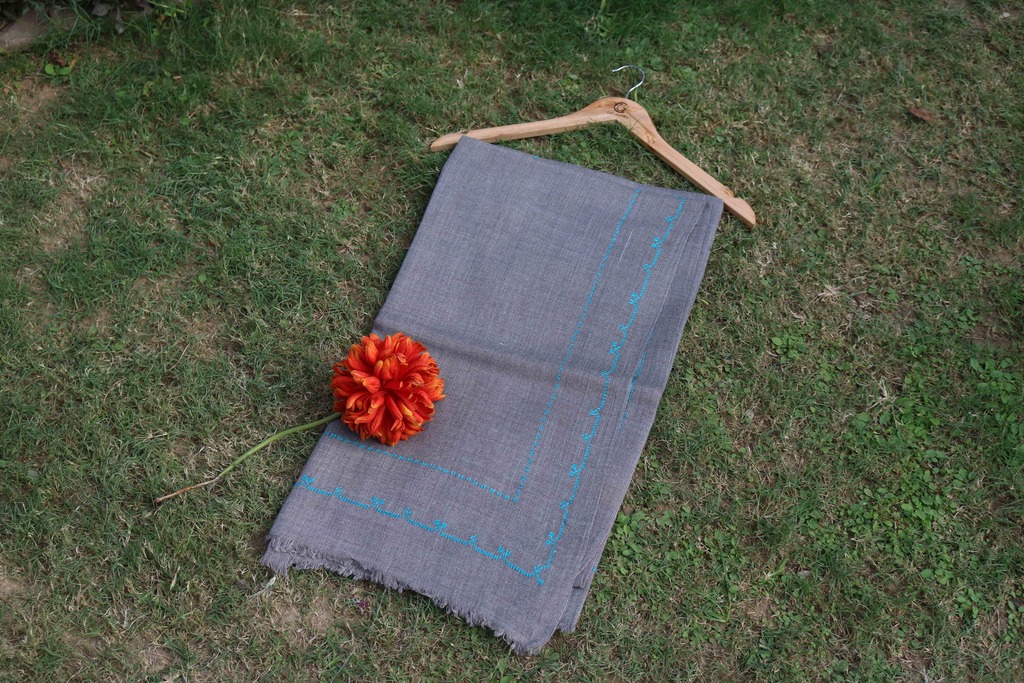 Swati Khaddi Embroidered Wool Shawl