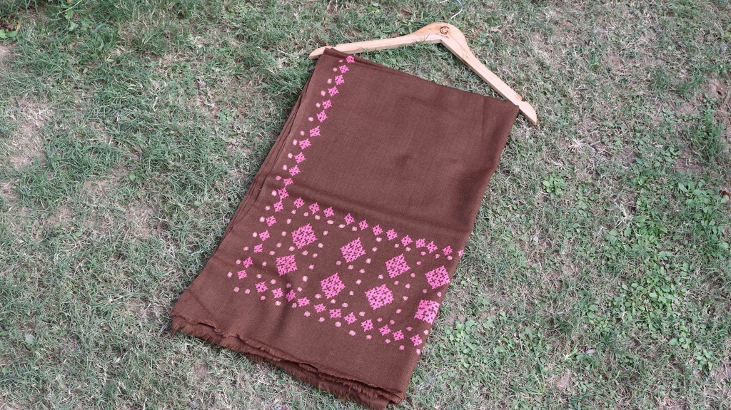 Swati Khaddi Embroidered Wool Shawl
