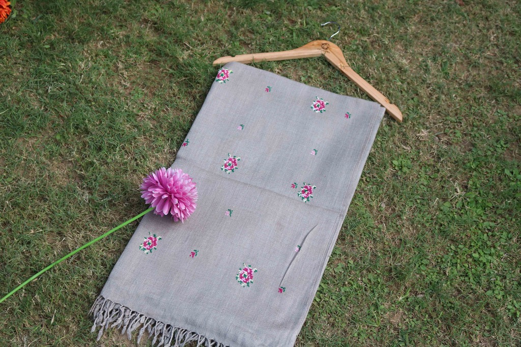 Swati Khaddi Embroidered Wool Shawl