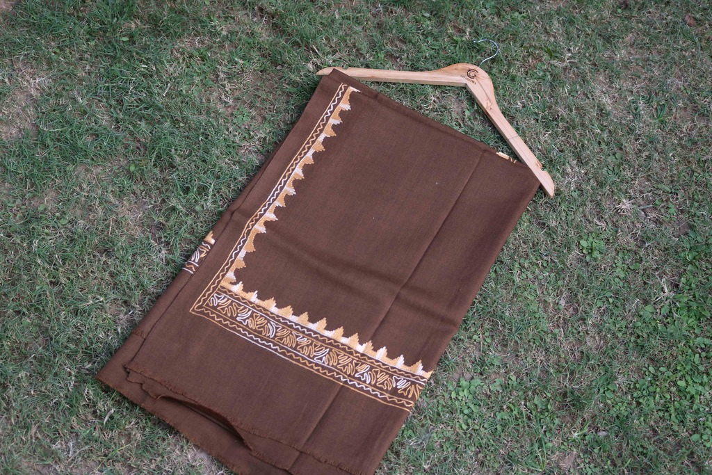 Swati Khaddi Embroidered Wool Shawl