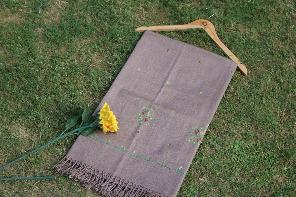 Swati Khaddi Embroidered Wool Shawl