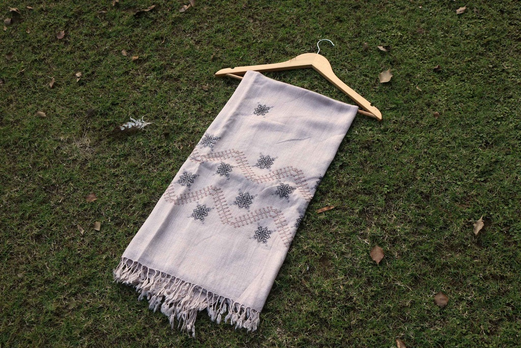 Swati Khaddi Embroidered Wool Shawl
