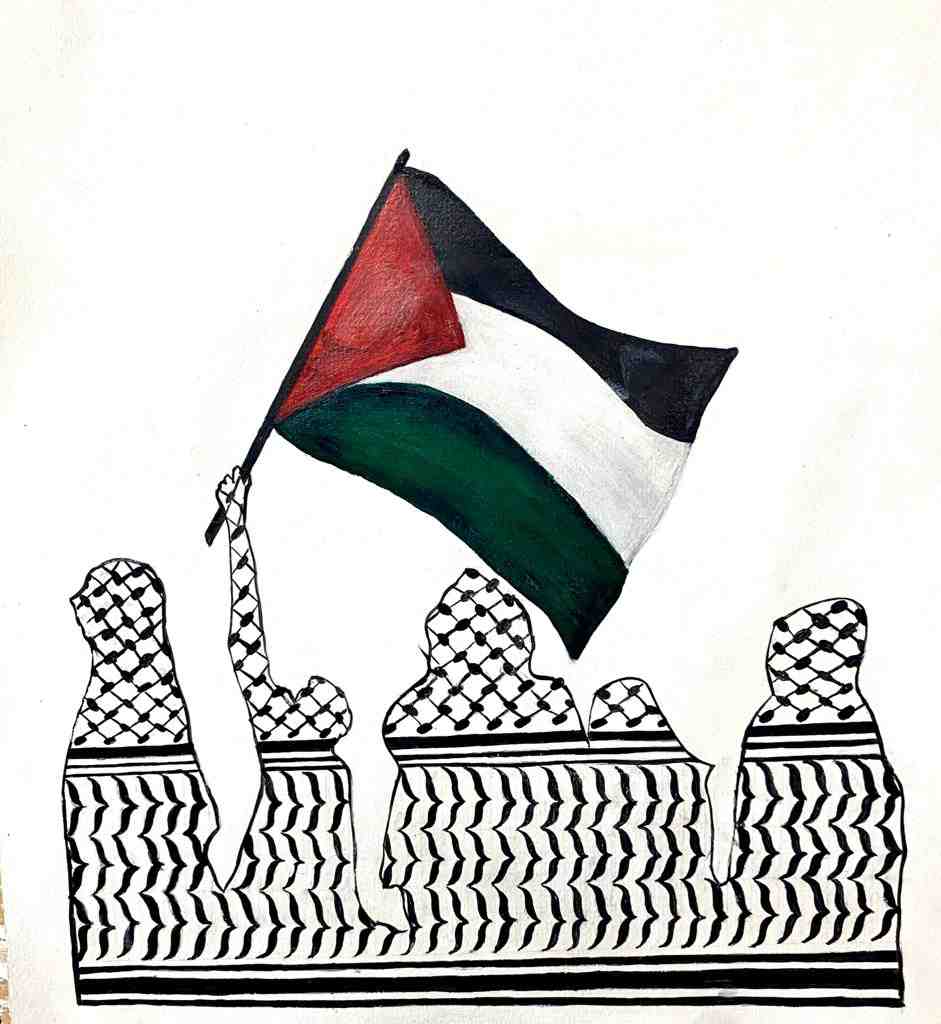 Acrylic Painting: Ceasefire Now