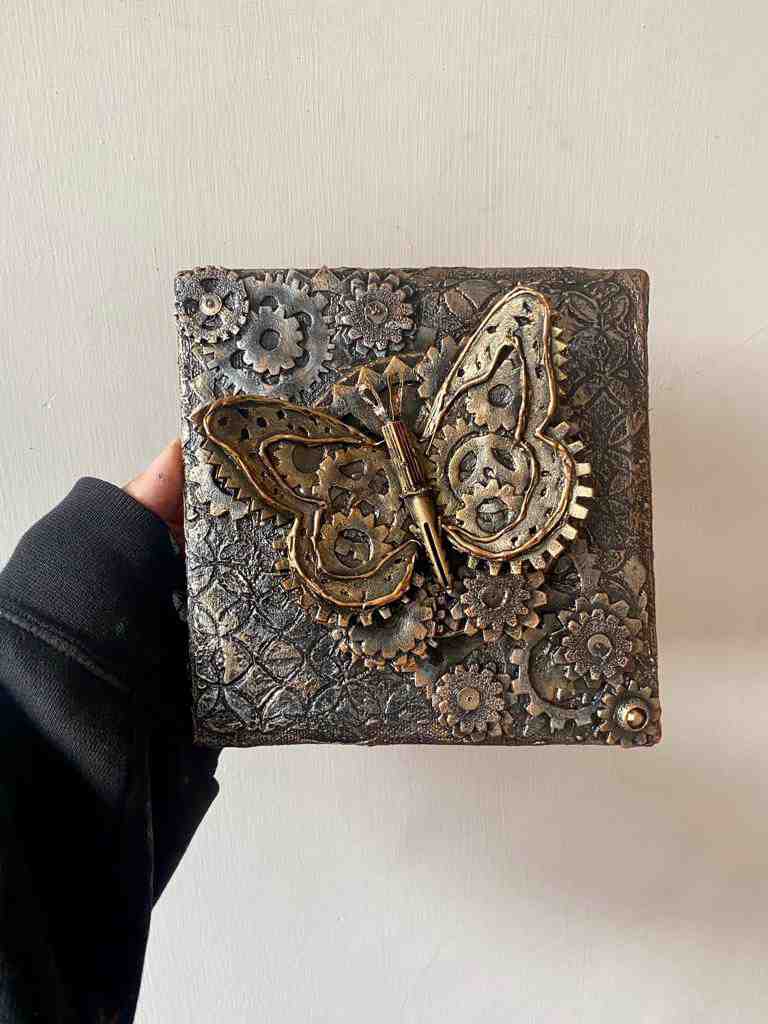 Steampunk Butterfly on Canvas