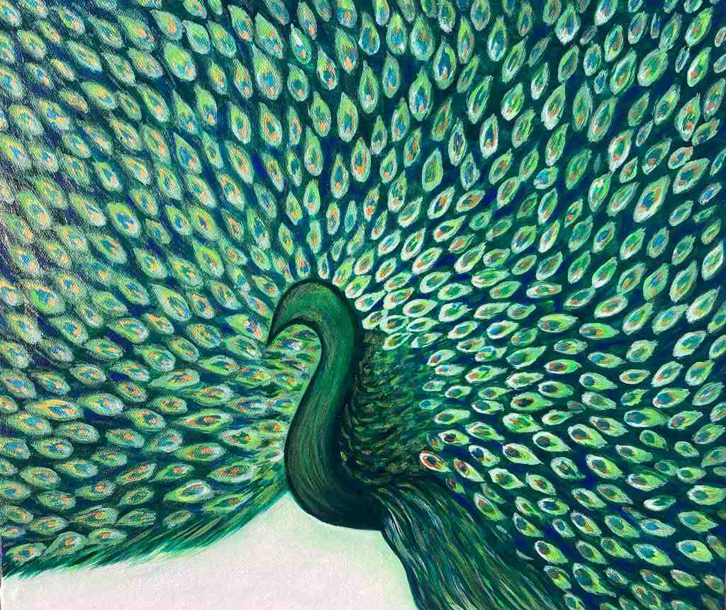 Abstract Green Peacock 