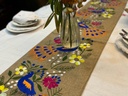 Embroidered Table Runner (Dark Beige)