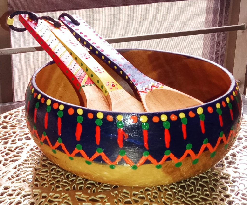Hand Painted Salad Bowl