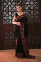 Maroon Applique Saree
