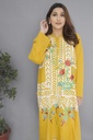Mustard Rilli Patchwork Kurta