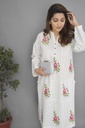 Rilli Work Kurta with Cross-Stitch Embroidery