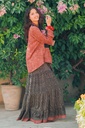 Black Ajrak Skirt