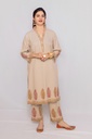 Beige Blockprint Suit