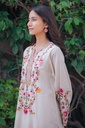 Off-White Embroidered Suit