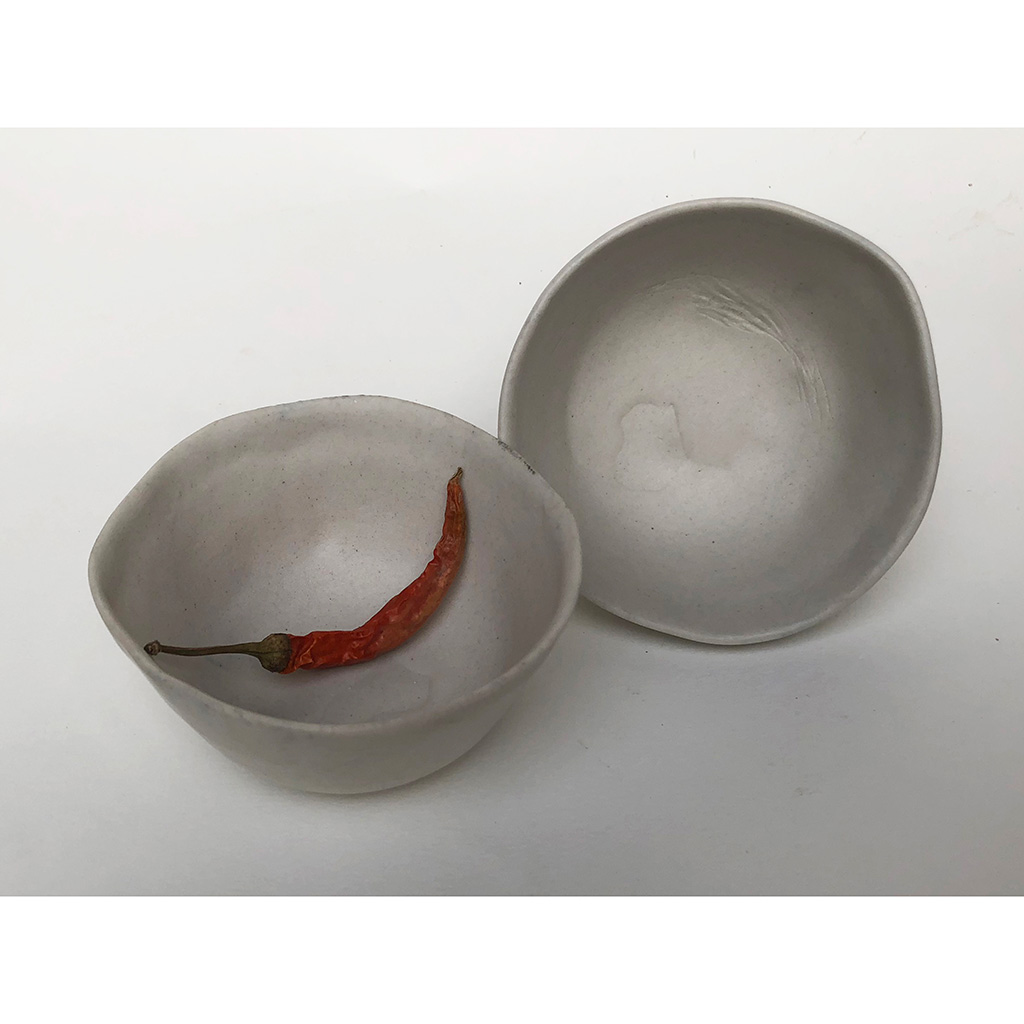 Grey thai soup bowl