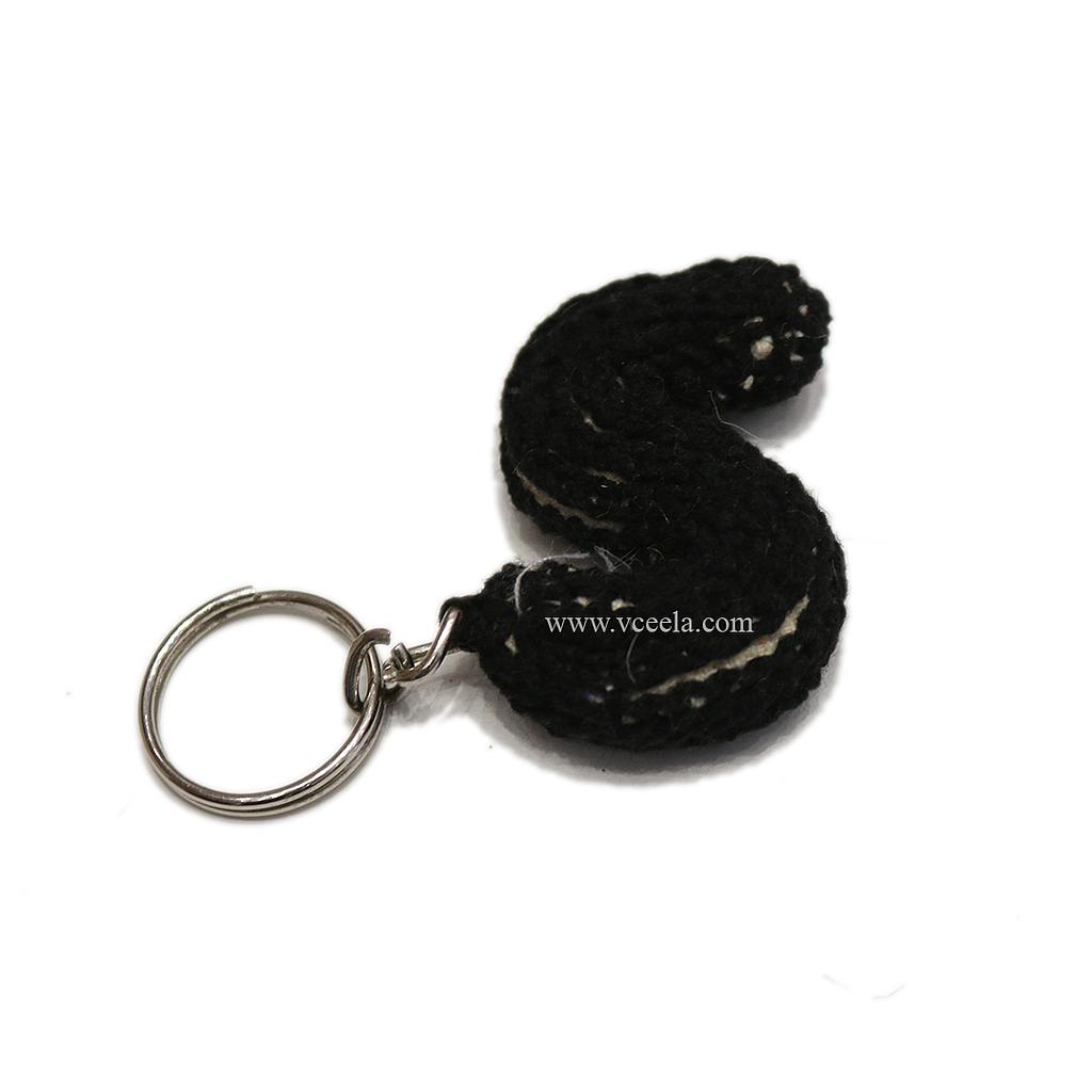 Alphabet Embroidered Keychain
