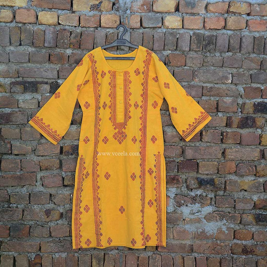 Phulkari Khadr Embroidered Kurta