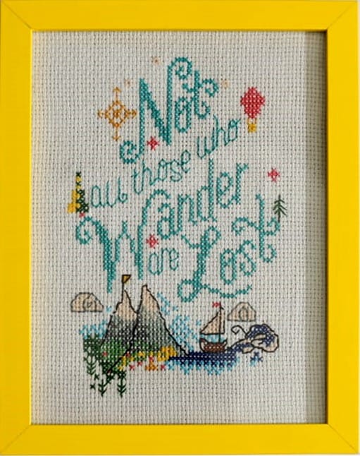 Wander Lost-Cross Stitch Hand Emberiodered 