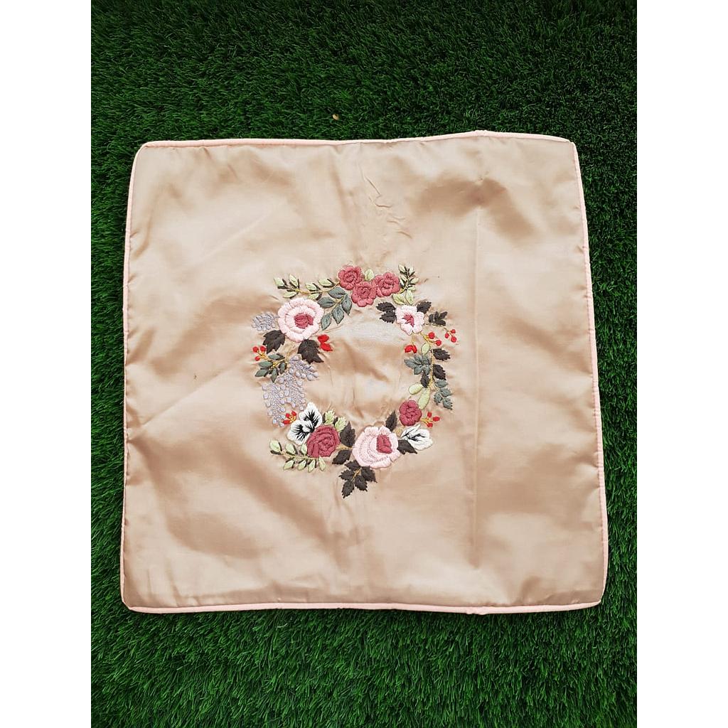 Beige Organza Cushion Cover