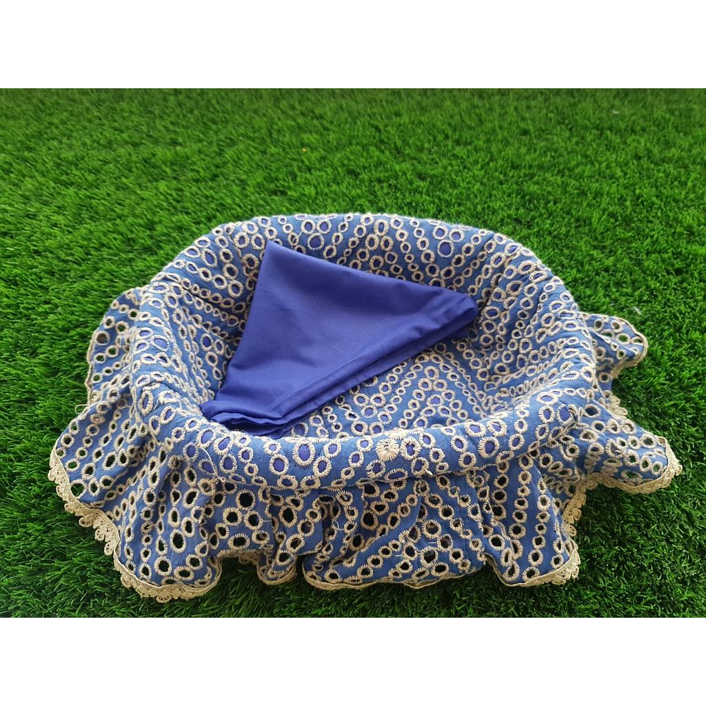 Chikankari Bread Basket Cover