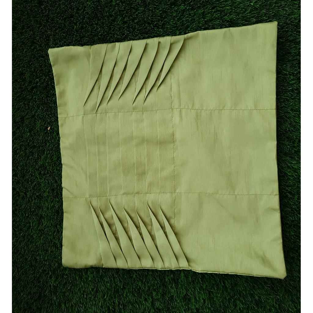 Pleated Raw Silk Cushion Cover