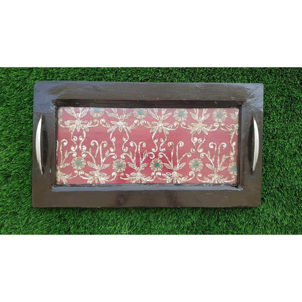 Red Wooden Tray