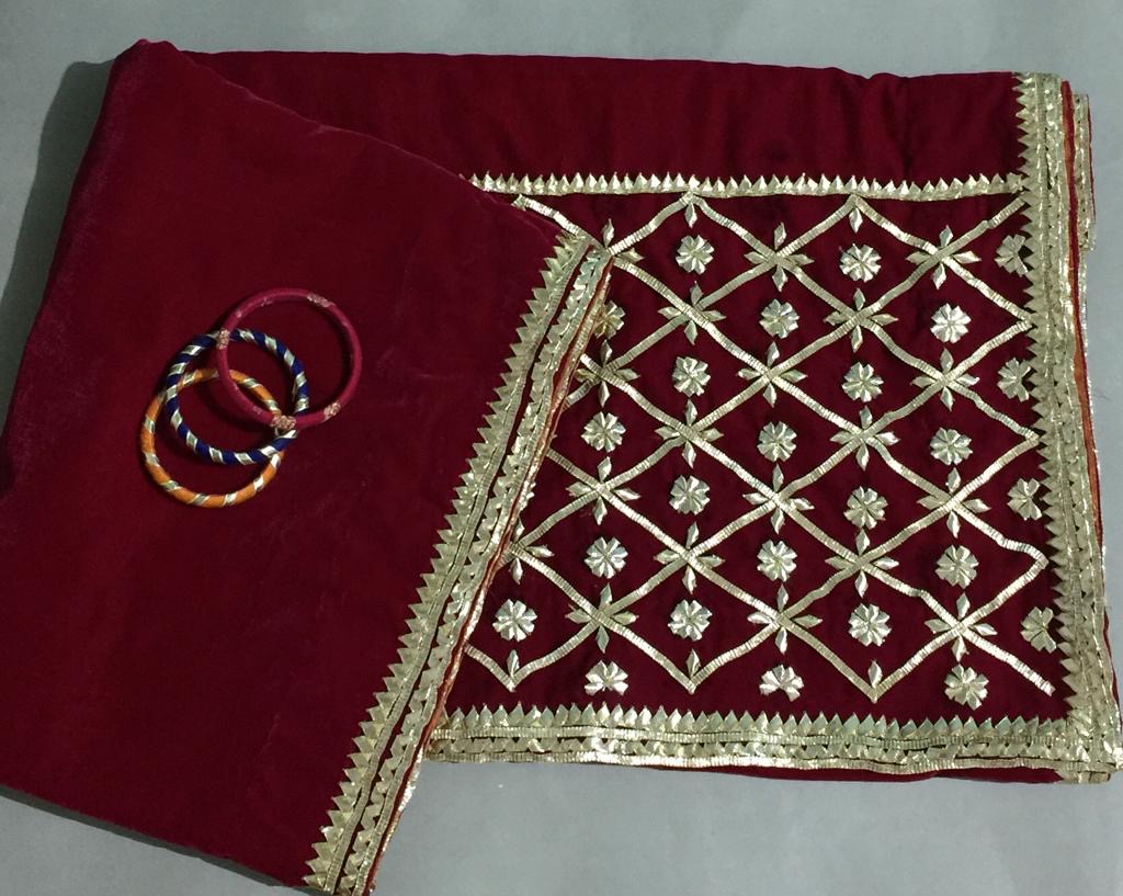 Velvet Shawl With Gotta Work