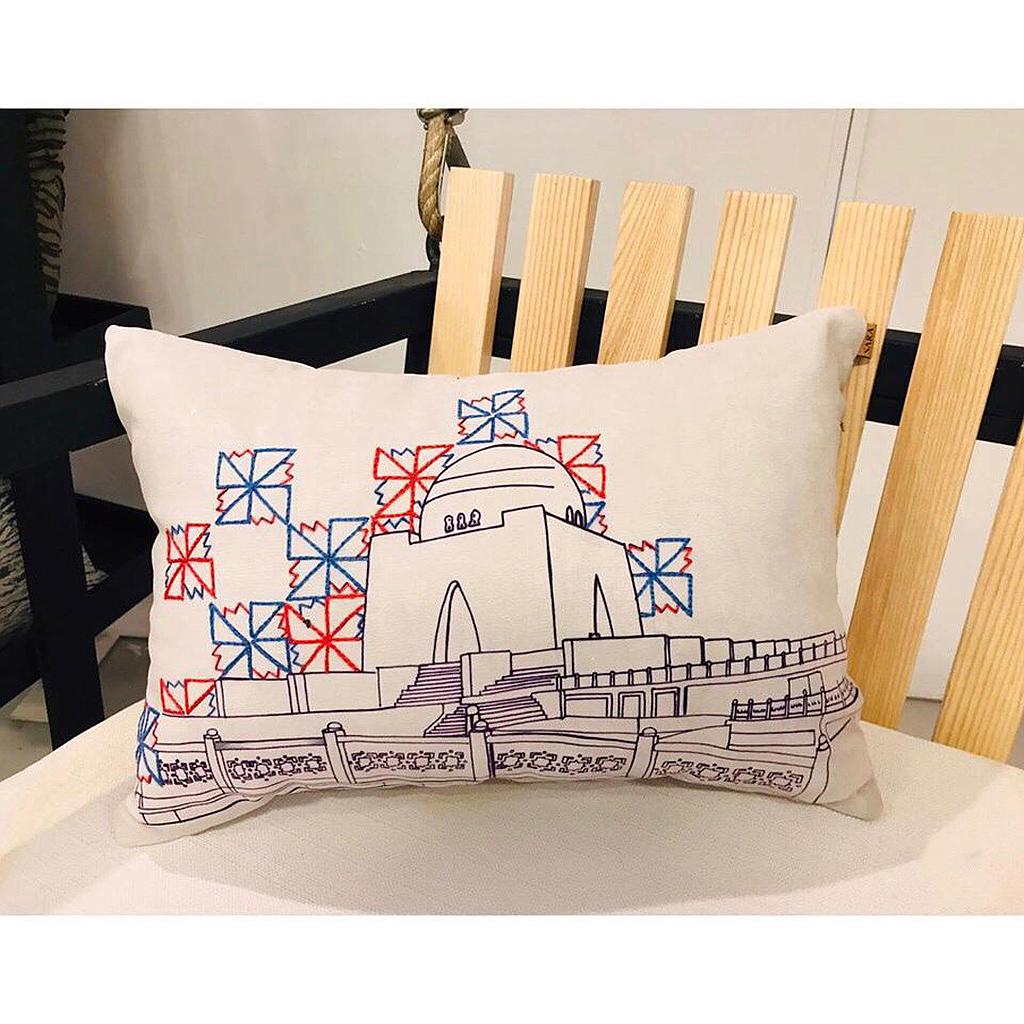 Hand Embroidered Cushion Cover