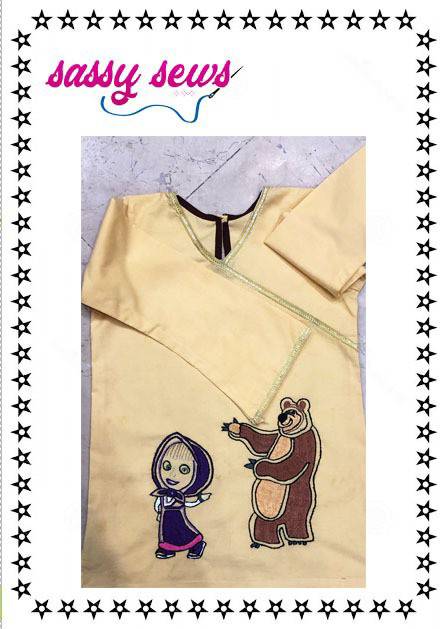 Kurta for Girls - Masha and the Bear