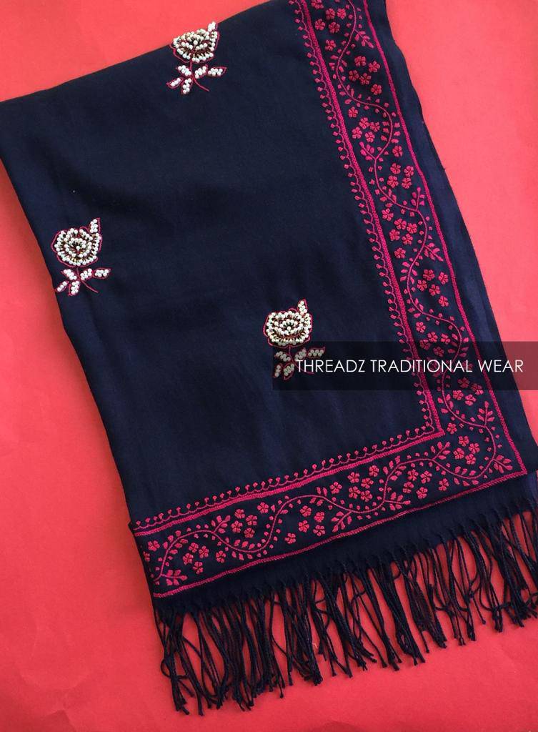 Blue Pure Pashmina Stole