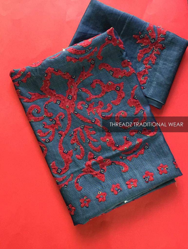 Denim Shirt with Applique Work
